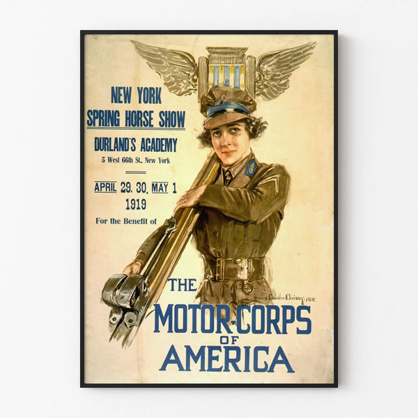 Vintage poster for the New York Spring Horse Show 1919 Motor Corps of America