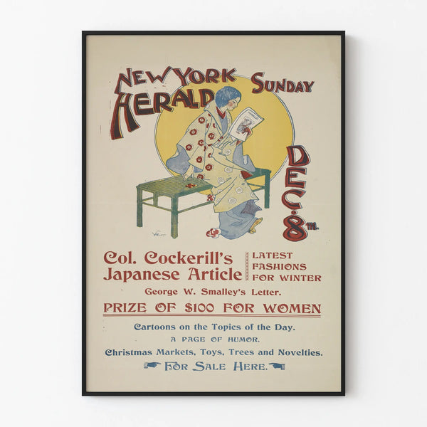 Vintage Poster New York Sunday Herald December 8