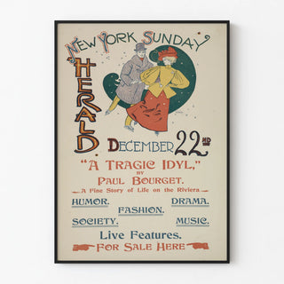 Vintage Poster New York Sunday Herald December 22