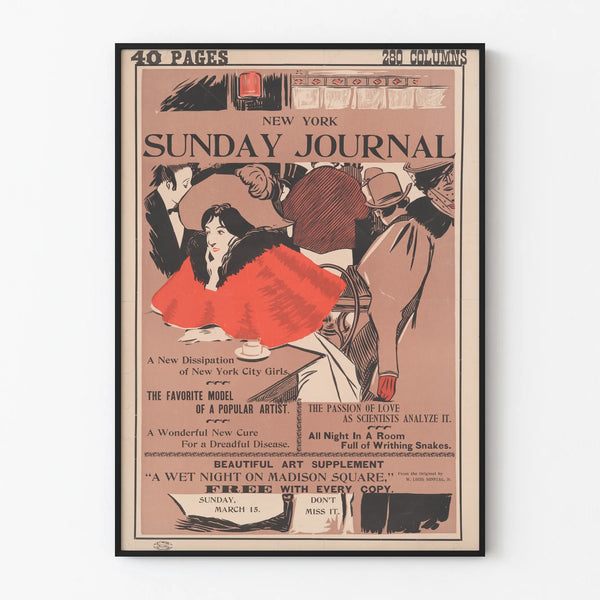 Vintage Poster New York Sunday Journal March 15