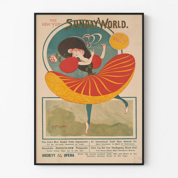 Vintage poster The New York Sunday World 24 November 1895