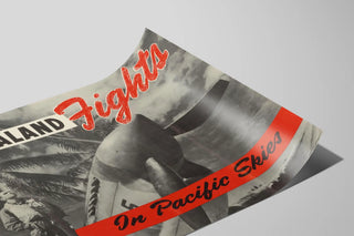 Vintage poster New Zealand Fights In Pacific Skies — artwork view