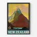 Vintage Poster of Mont Mitre Peak at Milford Sound, New Zealand