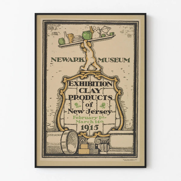 Exhibition Poster Newark Museum - Clay Products of New Jersey 1915