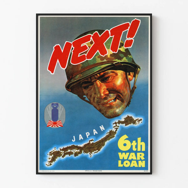 Vintage Military Propaganda Poster 6th War Loan Japan