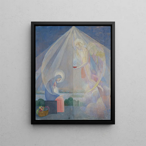 Annunciation - Ángel Zárraga — framed artwork on a wall