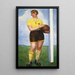 The Blonde Female Footballer - Ángel Zárraga — framed artwork on a wall