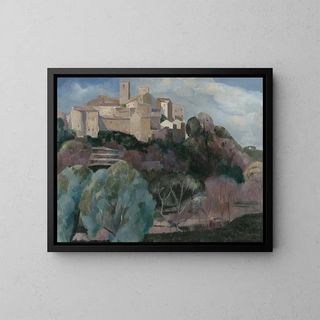 Landscape in Provence - Ángel Zárraga — framed artwork on a wall