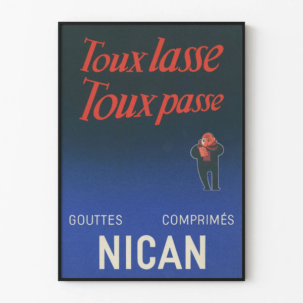 Vintage Nican advertisement poster - Retro health wall decoration