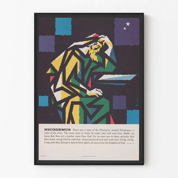 Modern Graphic Style Nicodemus Decorative Poster