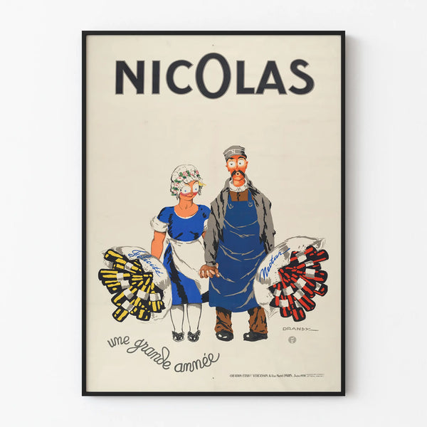 Vintage poster Nicolas A Great Year - Retro wall decoration