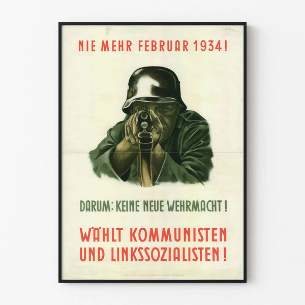 German Historical Wall Poster - Stop the Wehrmacht 1934