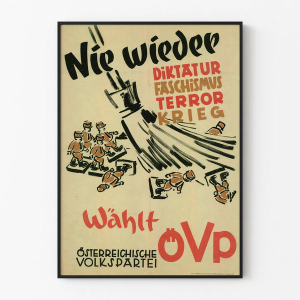 Vintage Anti-Dictatorship Poster for Wall Decoration