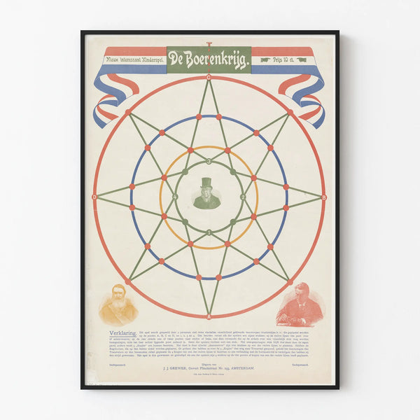 Vintage Poster for the Board Game De Boerenkrijg
