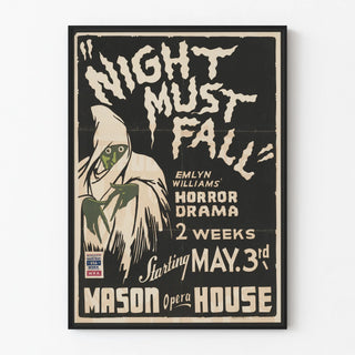 Vintage Poster Night Must Fall - Theatre and Horror Drama