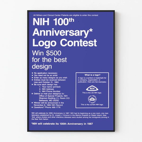 Poster for NIH 100th Anniversary Logo Competition