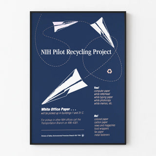 Vintage Office Paper Recycling Poster NIH