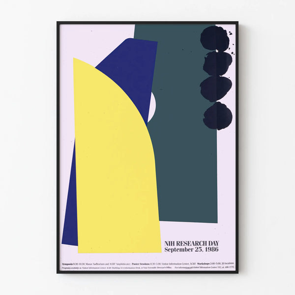 Decorative Poster NIH Research Day 1986 - Abstract Graphic Design