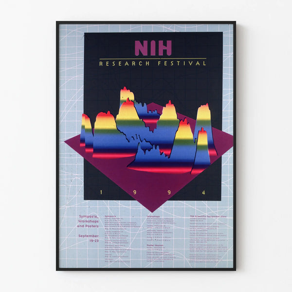 Vintage Poster Wall Decoration NIH Research Festival 1994