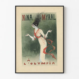 Vintage Nina Myral poster at the Olympia