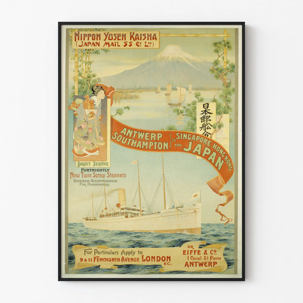 Vintage Nippon Yusen Kaisha Poster - Ship Wall Decoration Japan