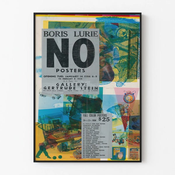 Poster No Posters Gertrude Stein Gallery by Boris Lurie
