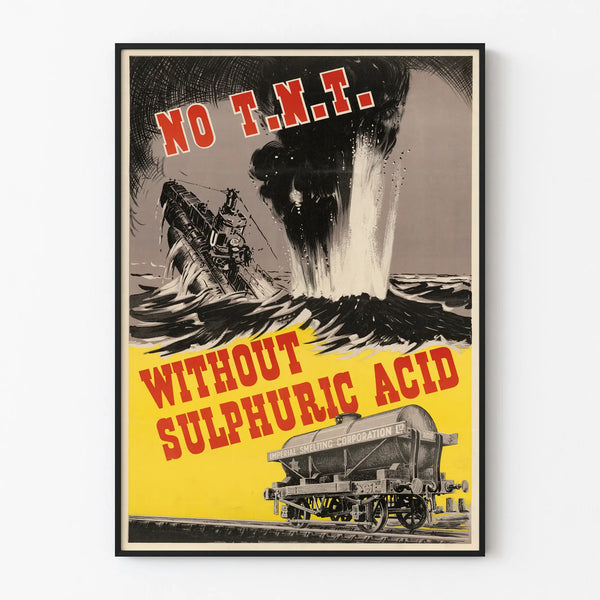 Vintage decorative poster No N. T. T. Without Sulfuric Acid