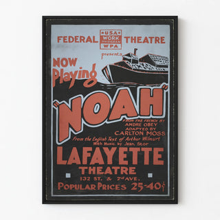 Vintage poster of Noah's spectacle at the Lafayette Theatre