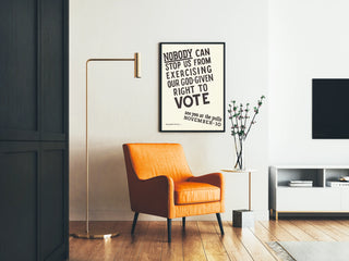 Decorative poster with light-colored background