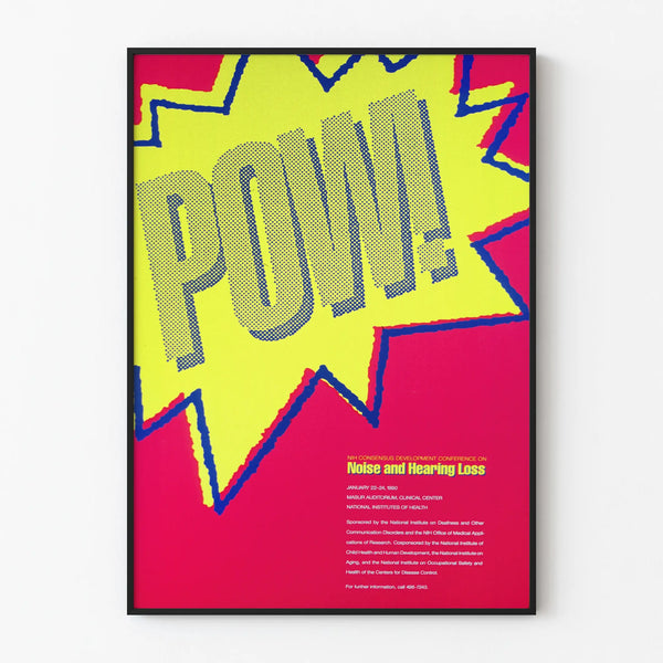 Vintage Poster Pop Art Noise and Hearing Loss