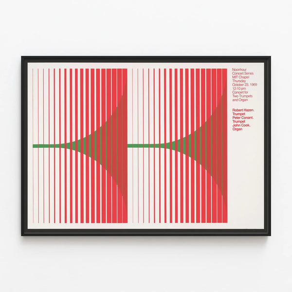Poster Series Noonhour Concert - Minimalist Geometric Design — framed artwork on a wall