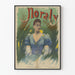Vintage Noraly Poster Elegant Woman in Blue Dress