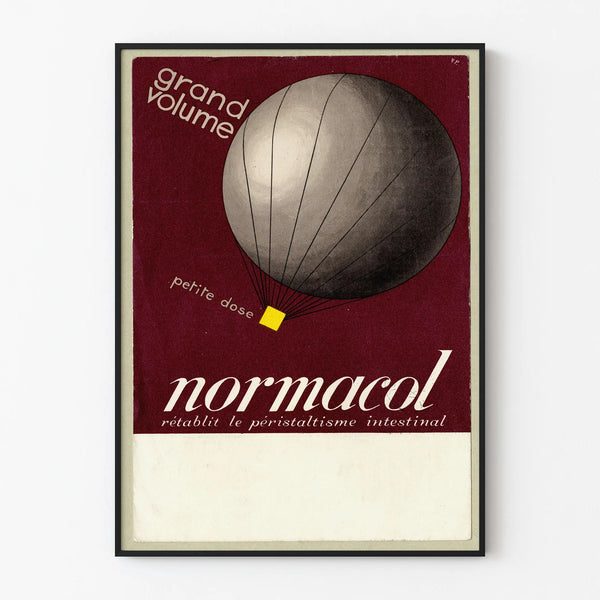 Vintage Normacol decorative poster with balloon design