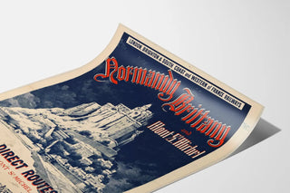 Vintage Poster of Normandy, Brittany, and Mont Saint-Michel