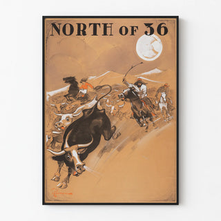 Decorative poster in North of 36 style western