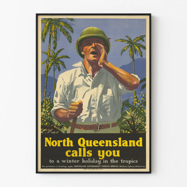 Vintage Decorative Poster North Queensland Holiday