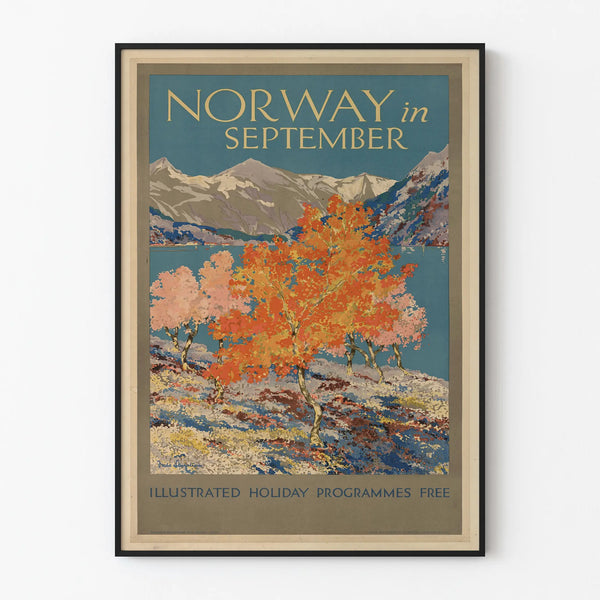 Vintage Norway September Decorative Poster