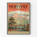 Vintage Norwegian Poster – Land of the Midnight Sun