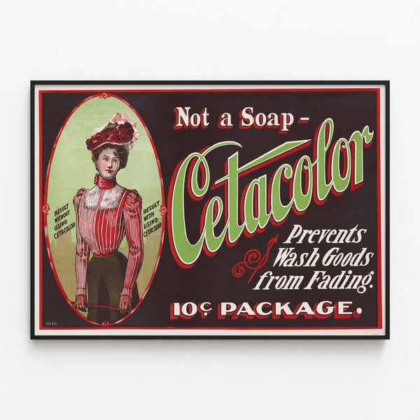 Vintage Poster Cetacolor Color Protection — framed artwork on a wall