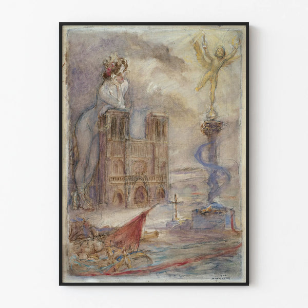 Decorative Poster Notre-Dame de Paris 1904 by A. Willette