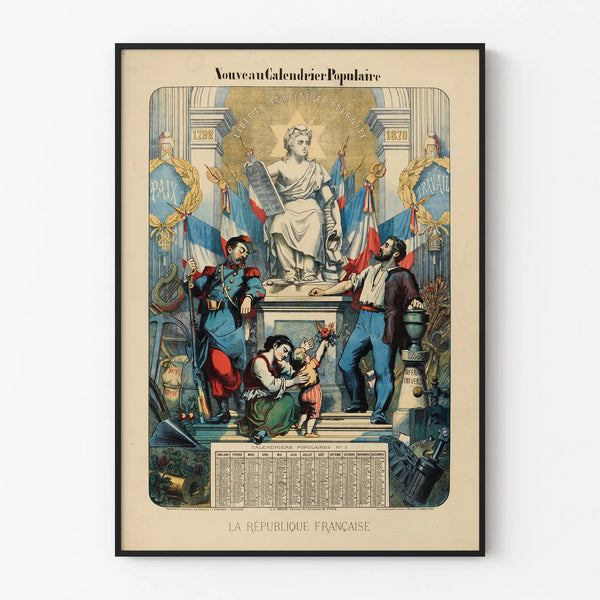 Vintage Popular Calendar Poster - The French Republic