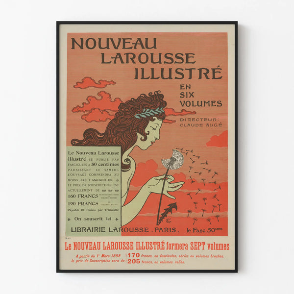 Vintage poster wall decoration Nouveau Larousse Illustré