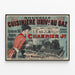 Vintage Poster Advertising Chabrier Young Universal Gas Stove — framed artwork on a wall