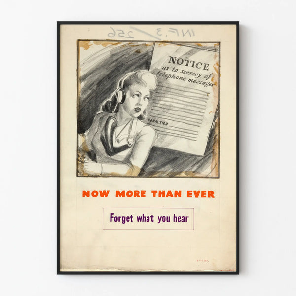 Vintage poster Now More Than Ever - Retro wall decoration