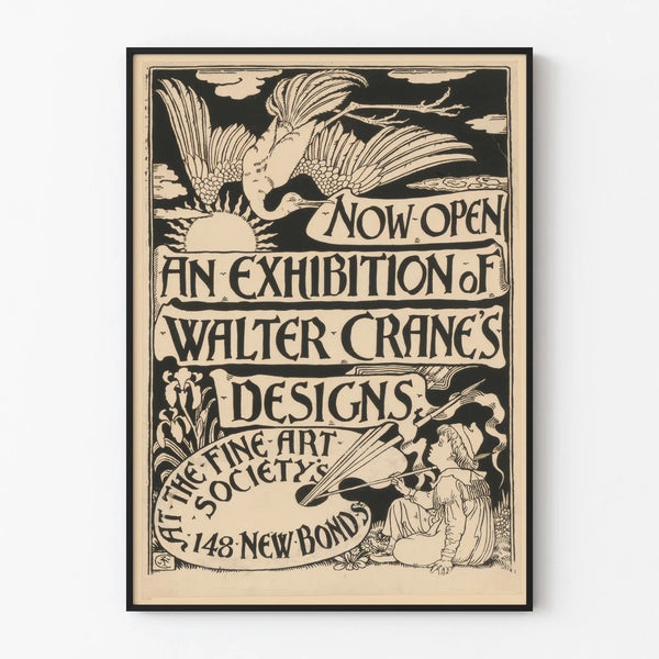 Vintage exhibition poster by Walter Crane - Artistic wall decoration