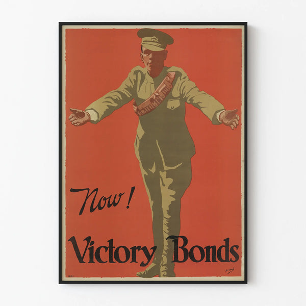 Vintage Military Poster Victory Bonds Now