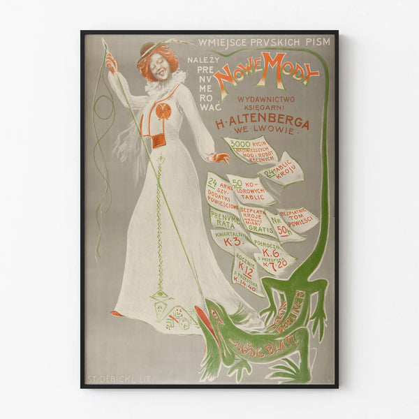 Vintage poster Mode Nowe Mody for wall decoration