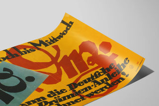 German Vintage Poster Announcement Last Issue Date — artwork view