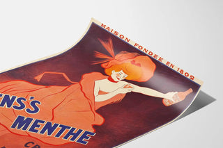 Vintage poster Nuyens's Mint - Old advertisement for Rose Crème de Menthe