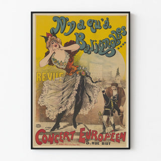 Vintage Poster Only in Batignolles - European Concert 5 Rue Biot
